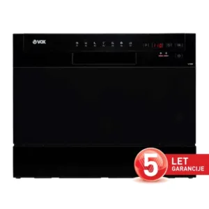VOX namizni pomivalni stroj LC T6B D [D, 6 pogr., 7 programov, AutoDoor, črn]